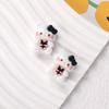 Accesorios de resina de dibujos animados para hacer uno mismo, con polvo negro, para jugar con gatos, crema de gel, horquilla hecha a mano, funda para teléfono móvil, hebilla para zapatos, accesorios