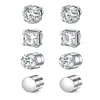 Pendientes Magnéticos de Clip Sin Perforaciones, Brazaletes para Orejas con Circonitas Brillantes, Clips para Cartílago de la Oreja, Tachuelas para Hélice, Accesorios Magnéticos para Orejas