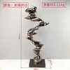 Esculturas de Mármore de Resina de Luxo Leve Modernas, Ornamentos de Arte para Sala de Estar, Hall de Entrada, Escritório, Hotel, Escritório e Decoração de Casa