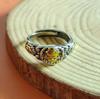 Anillo vintage de estilo étnico para hombre y mujer con zakiram amarillo, Dios de la Riqueza, verde, grande, negro, para trabajo pesado y personalidad.