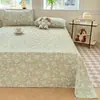 Sábana de Algodón Puro Minimalista Clase A para Dormitorio Color Sólido Algodón Lavado Gasa de Doble Capa Almohadilla Gruesa para Dormir Funda de Almohada de una Pieza