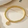Novo Produto Transfronteiriço Aogu: Pulseira de Cobre Minimalista e Única com Banho de Ouro 18K, Incrustação de Zircônia e Pingentes de Coração, Olho e Libélula