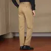 Calça Casual Masculina de Alta Qualidade 2026 Outono Novo Estilo Elástica Reta Solta Calça Social para Meia-idade Calça Longa Venda por Atacado