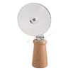 Cortador de Pizza com Cabo de Madeira Imitação Conjunto Pá de Pizza Cortador de Panqueca Roda Simples Pode Ser Vertical Ferramenta de Cozinha para Assar