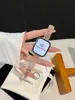 Pulsera de Metal con Zirconia Cobre Hueca Incrustada de Perlas Adecuada para Apple Watch iWatch Décima Generación 11/10Ultrase