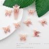 Novo Fine Flash Brick Red Camellia Nail Art Acessórios Luminoso Estéreo Borboleta Nail Art Acessórios Material Misto Saco
