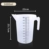 Tienda de Té con Leche 5001000 Taza Medidora Graduada de 2000 ml con Tapa para Hornear, Taza Medidora con Escala, Taza Medidora de Plástico