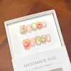 Arcilla Amasable Linda de Dibujos Animados de Verano Gu Ci Lang Uñas Portátiles 3D de Sandía Pura Hechas a Mano Estilo Nuevo de Verano Arte de Uñas
