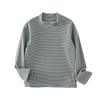 Miantiantang 2025 Otoño/Invierno Nueva Camiseta Base Rayada Auto-Calentable Cepillada para Niños Pequeños