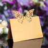 Tarjeta de mesa hueca con láser, hermosa tarjeta de asiento de mesa con forma de mariposa, tarjeta de asiento tridimensional para boda, venta al por mayor de Shenzhen