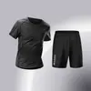 Ropa Deportiva Transfronteriza para Hombre Traje Deportivo Mallas de Secado Rápido Alta Elasticidad Entrenamiento de Carrera Ropa para Baloncesto Carrera Matutina Primavera y Otoño