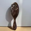 Pente Oval com Almofada de Ar Esculpido em Fênix, Pente de Massagem de Sândalo de Alta Qualidade, Pente para Meridianos do Couro Cabeludo, Pente com Almofada de Ar para Cabelo