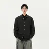 2026 Nuevo Cárdigan Casual de Punto para Hombre con Cuello de Solapa Suéter de Punto Moda Tendencia Chaqueta Juvenil Holgada para Hombre