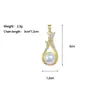 [Oro Real de Cobre] Sentido Avanzado Personalizado Comercio Exterior Transfronterizo DIY Joyería Hecha a Mano Accesorios de Colgante Micro de Cobre y Circonio