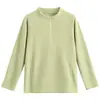 Camiseta Térmica Base para Niños de Exterior Otoño 2026, Ropa Funcional Casual para Exteriores, Top Elástico Transpirable de Color Sólido con Media Cremallera
