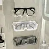 Caja de almacenamiento de anteojos para pared sin taladro, almacenamiento de pared anti-presión junto a la cama para anteojos de miopía
