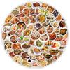 60/100 Pegatinas Realistas de Comida Sabor Gourmet Dibujos Animados de Snacks Decoración para Recetas DIY Pegatinas Impermeables Autoadhesivas