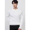 Suéter de Punto a Rayas de Manga Larga con Cuello Henley Abotonado para Hombre, Estilo Old Money con Acabado de Alta Gama, Venta al por Mayor de Fábrica Transfronteriza Otoño/Invierno