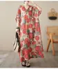 Vestido Largo Estampado de Cuello en V Estilo Bohemio Nuevo 2026, Cubre-traje Holgado Protector Solar, Vestido para Vacaciones en la Playa