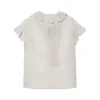 La ropa de moda europea y americana más vendida de la marca Z en AliExpress: camisa de lunares transfronteriza con lazo, en dulce y fresco color albaricoque, ZA