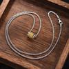Colgante de Collar con Cuenta de Pixiu Plateado para la Fortuna para Hombres y Mujeres, Cadena para el Cuello de Moda Colgante de Cadena Hueso de Dragón, Venta Directa del Fabricante