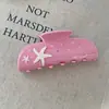 Yhj Accesorios para el Cabello Nuevo Pinza para el Cabello de Estrella de Mar Azul y Rosa, Estilo Fresco para Mujeres, Pinza de Acetato, Pinza de Garra de Alta Gama para Peinar el Cabello, Pinza de Tiburón