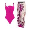 2026 Nuevo Traje de Baño de Una Pieza Estilo Europeo y Americano Transfronterizo Sexy Comercio Exterior Amazon Conjunto de Vacaciones en la Playa Ins Traje de Baño con Falda