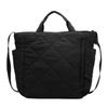 Bolsa de mano grande para ir al trabajo en otoño e invierno, bolsa de hombro para estudiantes, bolsa de mensajero de algodón estilo coreano, bolsa de tela suave y pegajosa portátil