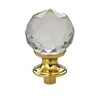 Puxador de cristal de 30mm, puxador esférico, puxador de gaveta, armário, guarda-roupa, vidro, puxador pequeno, furo único, com base de arraste