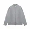 Cardigan de Tricô com Zíper para Primavera e Outono Masculino, Gola Alta, Manga Longa Solta, Suéter Jaqueta Fino de Gola Alta