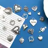 Amazon Mezcla 20 Colgante de Amor Etiqueta de Corazón Retro Accesorios de Aleación Collar Pulsera Colgante de Joyería con Forma de Corazón