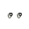 Brincos de Pérola Geométricos de Amor de Luxo Leve Europeus e Americanos Estilo Metal Frio Fivela de Orelha Irregular Brincos Vazados com Diamante para Mulheres