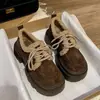 Zapatos Pequeños de Cuero Estilo Británico Invierno 2026, Zapatos Versátiles Vintage de Suela Gruesa con Forro de Felpa, Zapatos Mary Jane de Gamuza de Invierno para Mujer