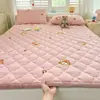 Cobertor de Colchão Espesso de Lã de Leite para Inverno Dormitório Estudantil Tapete de Dormir Individual/Casal Super Macio Coral Fleece Almofada Macia Roupa de Cama