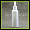 Botella cilíndrica de PET de 100 ml con tapa de boca puntiaguda marrón, botella de agua, botella de pasta de 100 ml, botella con tapa de punta secundaria