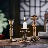 Ornamentos de Castiçal Europeu Antigo Desgastado Adereços para Fotografia de Fotos Fundo Decoração de Casa Exibição para Fotos Clássico Antigo