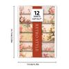 12 folhas/pacote rosa retro romântico tema material papel Dia dos Namorados flor rosa tearable colagem material papel