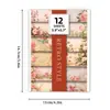 12 Folhas/Pacote da Série Sombra de Flor Perfumada Papel de Material Base de Flor Retro Material para Colagem Decorativa Manual de DIY para Crianças