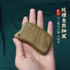 Tabla Gua Sha de Sándalo Verde Personalizada, Herramienta Gua Sha para Meridianos de Cuerpo Completo, Tabla Gua Sha de Sándalo Verde Seda Dorada, Masajeador de Madera, Peine de Regalo