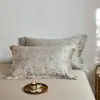 Funda de almohada de algodón Tencel de hotel cinco estrellas, 100 unidades, funda de almohada de algodón puro para todas las estaciones, paquete doble 48*74 cm