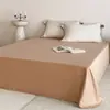 Juego de sábana bajera y sábana encimera de color liso, doble cara, lavado, 60 hilos, Tencel de Lenzing, suave como la seda, con sensación de alta gama, ropa de cama de una pieza Lyocell para relajarse