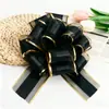 Amazon Transfronteiriça 50 # Bola de Fio de Tinta com Borda Dourada Grande Flor, Decoração de Presente de Natal Festivo Flor Esférica Puxada à Mão