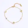 Pulseira de Aço Titânio Estilo Coreano Fashion Pequena Cintura Pulseira para Mulheres Luz Luxo High-End Versátil Cravejada de Diamantes Aço Inoxidável Joia