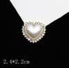 Kwai Sha Resina Diamante Completo Flor de Cinco Pétalos Perla Amor Perla Diamante Redondo Accesorios de Joyería para Bricolaje Accesorios para el Cabello Agujero Zapatos Hebilla
