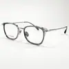 Óculos de Negócios Retrô Masculinos, Armações de Óculos Ultrafinas Linha Sobrancelha Preto Puro Estilo Samurai, Podem Ser Equipados com Lentes de Grau, Atacado 1608