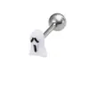 Barra para piercing de cuerpo humano transfronteriza, piercing acrílico para la lengua, acero inoxidable, joyería de Halloween, adornos perforados para la lengua al por mayor