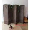 Biombo de Paja Tejida de Bambú Ratán Pastoral para Entrada Vestidor Pantalla Plegable Simple de Moda para Sala de Estar Dormitorio Pantalla Plegable Simple