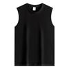 Camiseta de algodão sem mangas 230g pesada, camiseta de fundo, camiseta esportiva japonesa sem mangas para corrida e lazer masculina