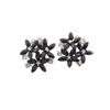 Pendientes coreanos sencillos y dulces de flor de diamante exagerados, modernos, de diseño de alta gama