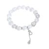 Pulseira de Cabacinha de Cristal Branco Natural, Luxo Acessível, Elegante, Versátil, Design de Nicho, Presente para Melhores Amigas, Modelo Feminino